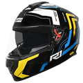 STUDDS Drifter D4 R1 Black Yellow N6 Full Face Helmet