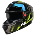 STUDDS Drifter D4 R1 Black Ylw N4 Full Face Helmet
