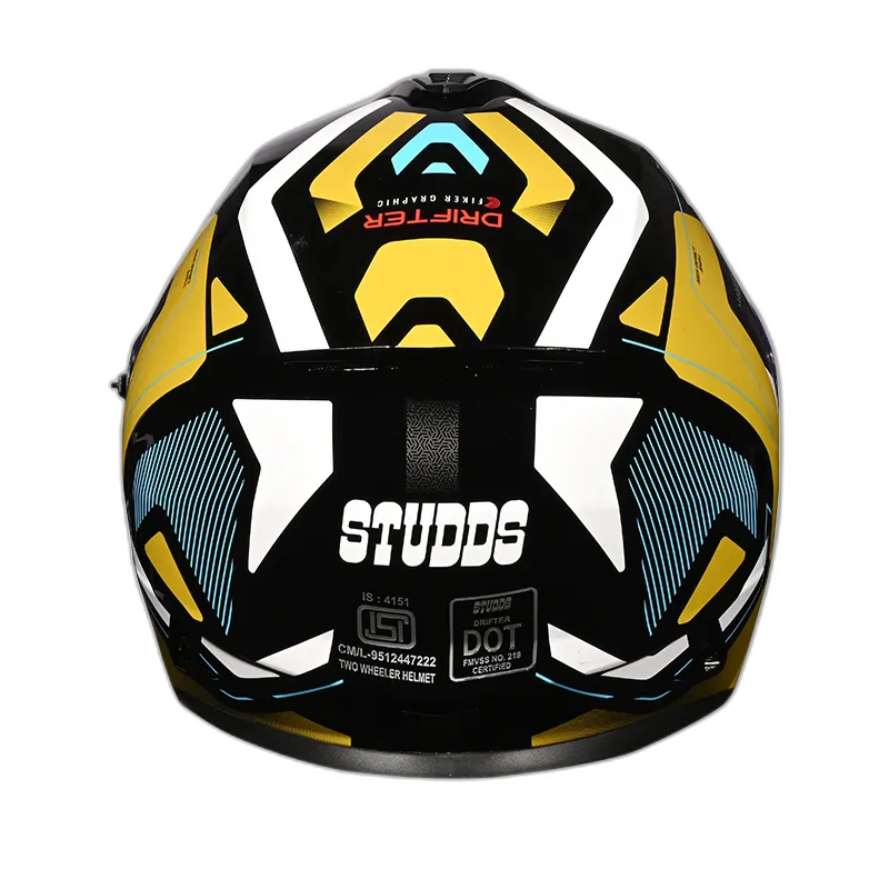 STUDDS Drifter D5 Black N12 Full Face Helmet