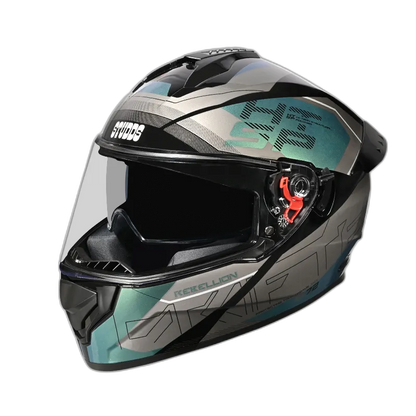 STUDDS Drifter D6 Rebellion Black Blue Chameleon N1 Full Face Helmet