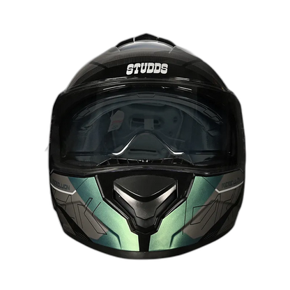 STUDDS Drifter D6 Rebellion Black Blue Chameleon N1 Full Face Helmet