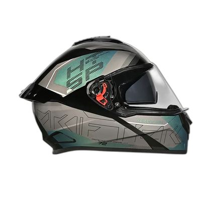 STUDDS Drifter D6 Rebellion Black Blue Chameleon N1 Full Face Helmet
