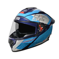 STUDDS Drifter D6 Rebellion Blue Trqs N1 Full Face Helmet