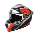 STUDDS Drifter D6 Rebellion Silver N1 Full Face Helmet