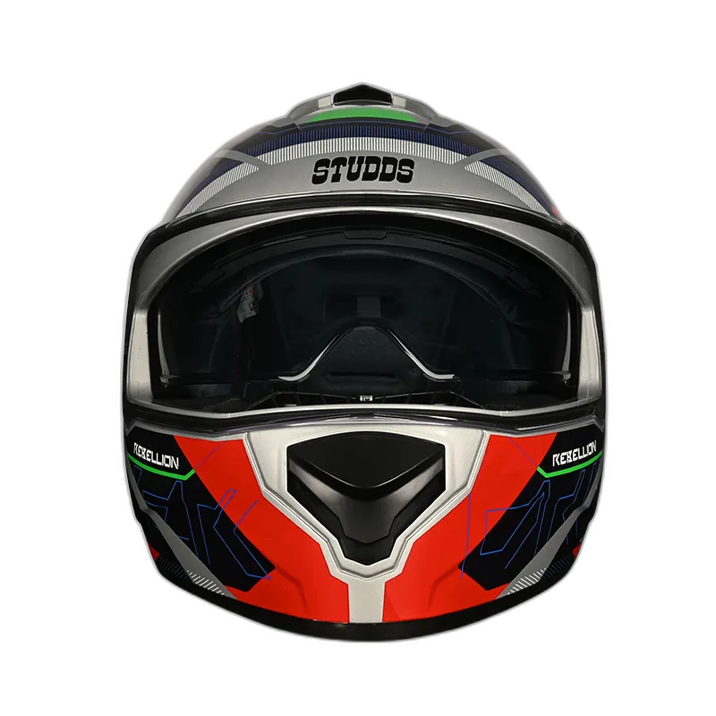 STUDDS Drifter D6 Rebellion Silver N1 Full Face Helmet