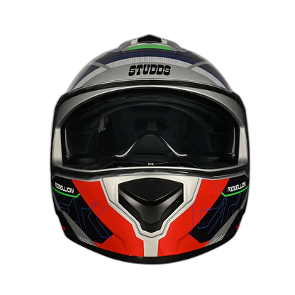 STUDDS Drifter D6 Rebellion Silver N1 Full Face Helmet
