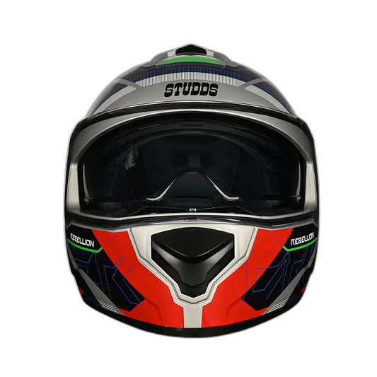 STUDDS Drifter D6 Rebellion Silver N1 Full Face Helmet
