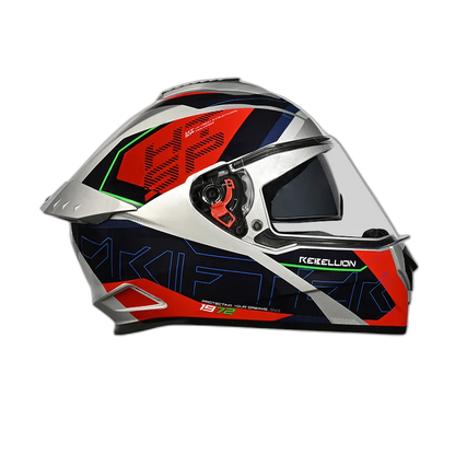 STUDDS Drifter D6 Rebellion Silver N1 Full Face Helmet