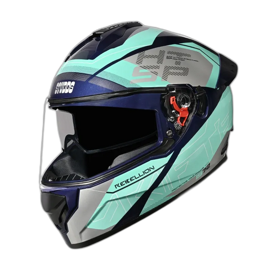 STUDDS Drifter D6 Rebilion Bk Trqs N1 Full Face Helmet