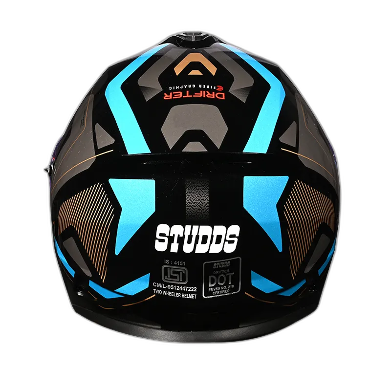 STUDDS Drifter D 5 Black N4 Full Face Helmet