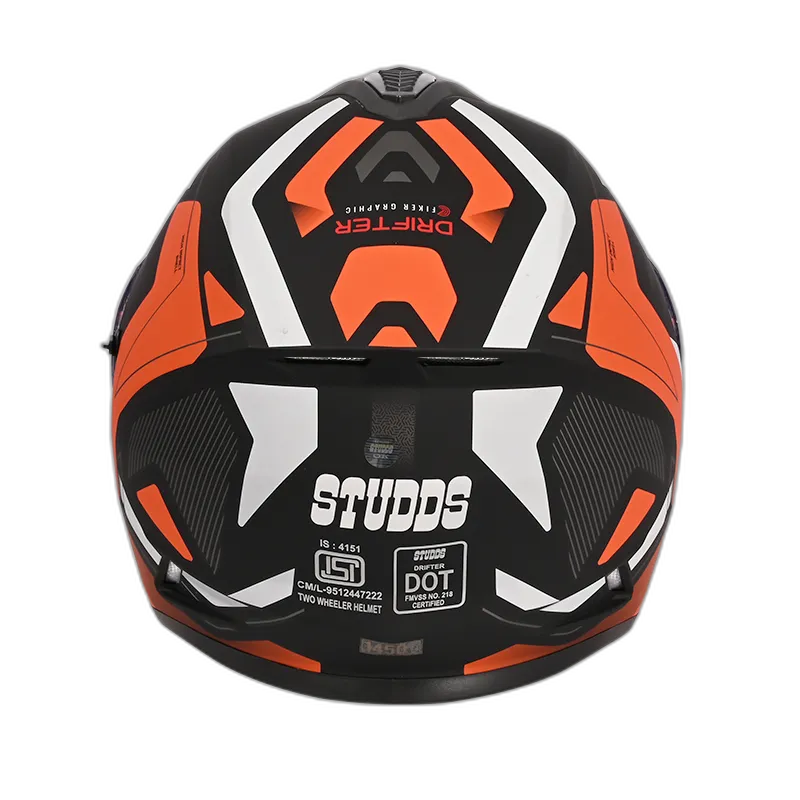 STUDDS Drifter D5 Matt Black N10 Full Face Helmet
