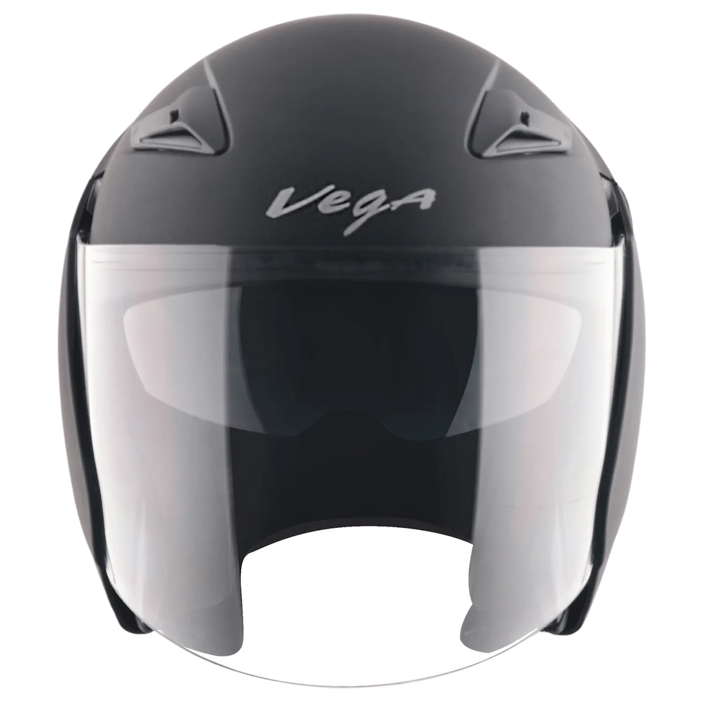 VEGA Eclipse Black Half Face Helmet