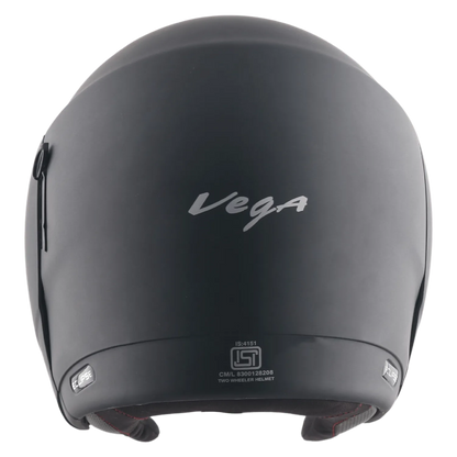 VEGA Eclipse Dull Black Half Face Helmet