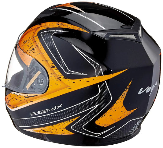 VEGA Edge Dx Crystal Black Orange Full Face Helmet