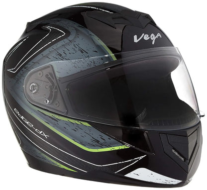 VEGA Edge Dx Crystal Black Silver Full Face Helmet