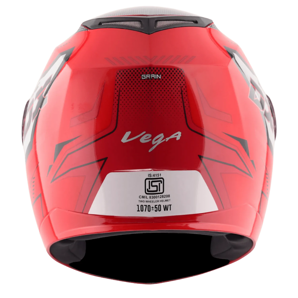 VEGA Edge Dx Grain Gr Red Anthracite Full Face Helmet