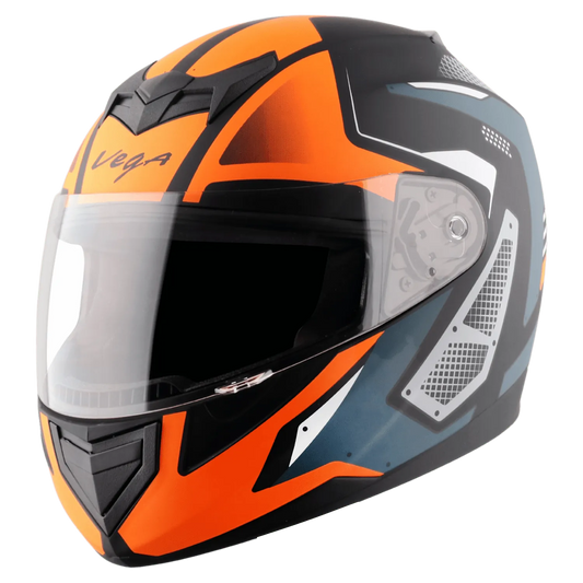 VEGA Edge Dx Pasion Gr Dull Black Orange Full Face Helmet