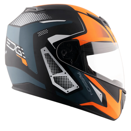 VEGA Edge Dx Pasion Gr Dull Black Orange Full Face Helmet