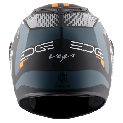 VEGA Edge Dx Pasion Gr Dull Black Orange Full Face Helmet