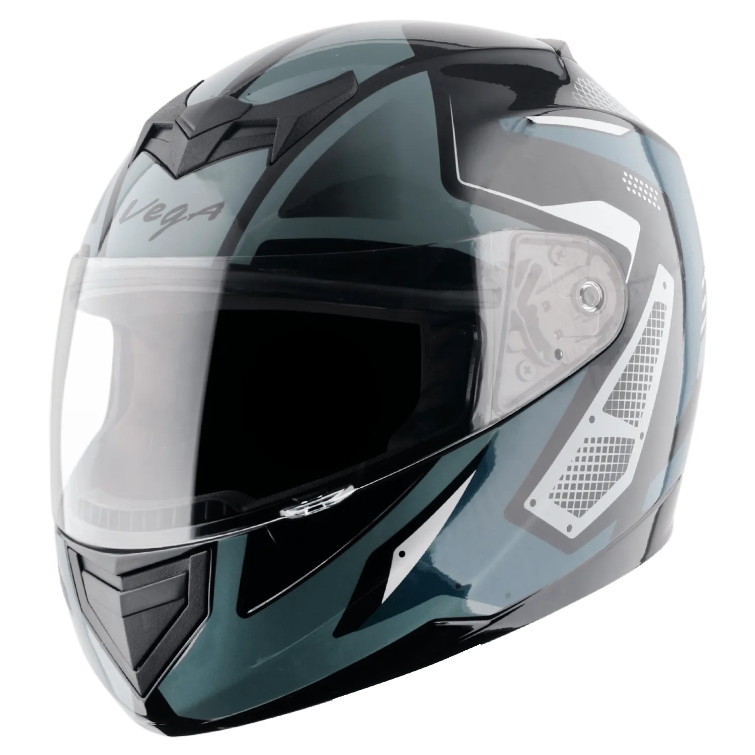 VEGA Edge Dx Passion Gr Black Grey Lg Full Face Helmet