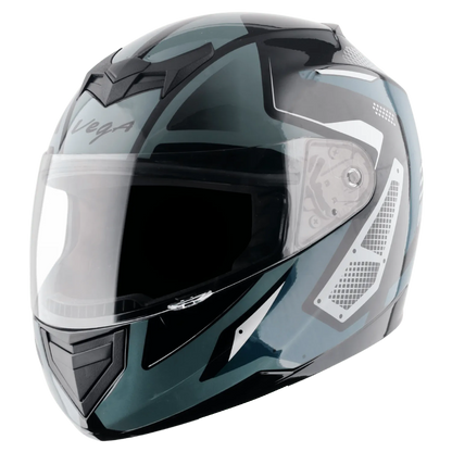 VEGA Edge Dx Passion Gr Black Grey Lg Full Face Helmet