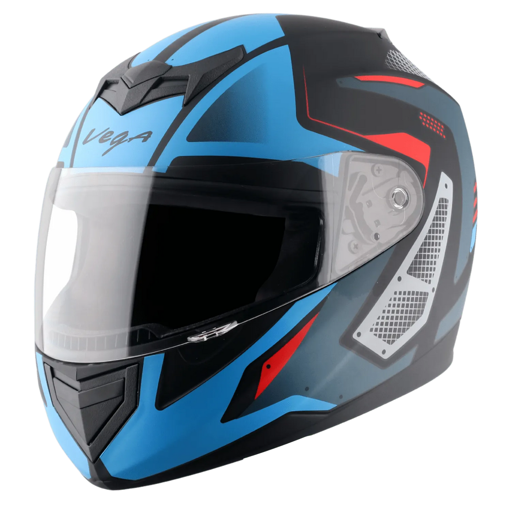 VEGA Edge Dx Passion Gr Dull Black M Blue Full Face Helmet