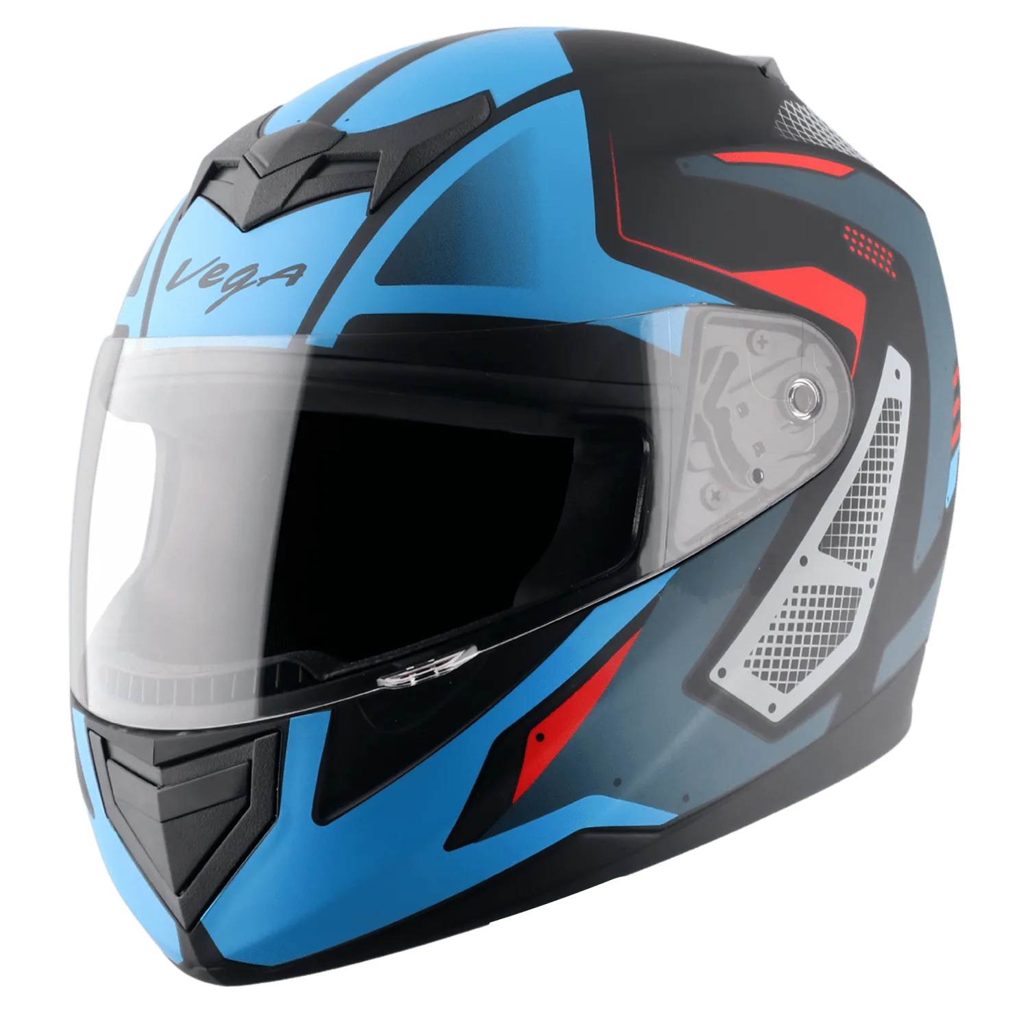 VEGA Edge Dx Passion Gr Dull Black M Blue Full Face Helmet