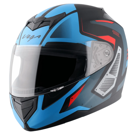 VEGA Edge Dx Passion Gr Dull Black M Blue Full Face Helmet