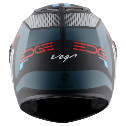 VEGA Edge Dx Passion Gr Dull Black M Blue Full Face Helmet
