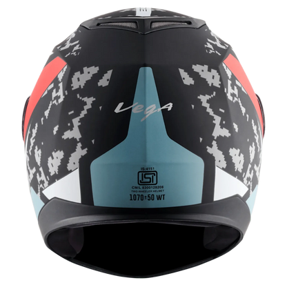 VEGA Edge Dx Us Army Dull Black Red Full Face Helmet