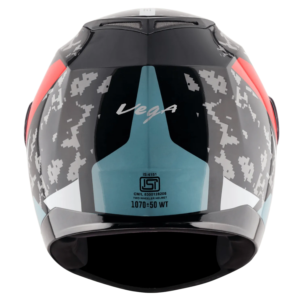 VEGA Edge Dx Us Army Gr Black Red Full Face Helmet