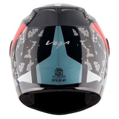 VEGA Edge Dx Us Army Gr Black Red Full Face Helmet