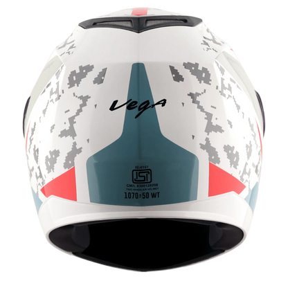 VEGA Edge Dx Us Army Gr White Red Full Face Helmet