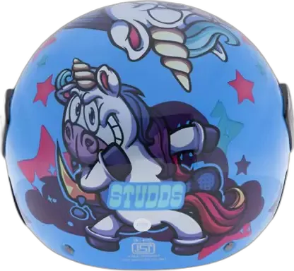 STUDDS Femm Super 540 D1 Blue Half Face Helmet