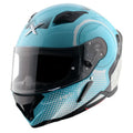 AXOR Hunter Spear Hex Blue White Full Face Helmet