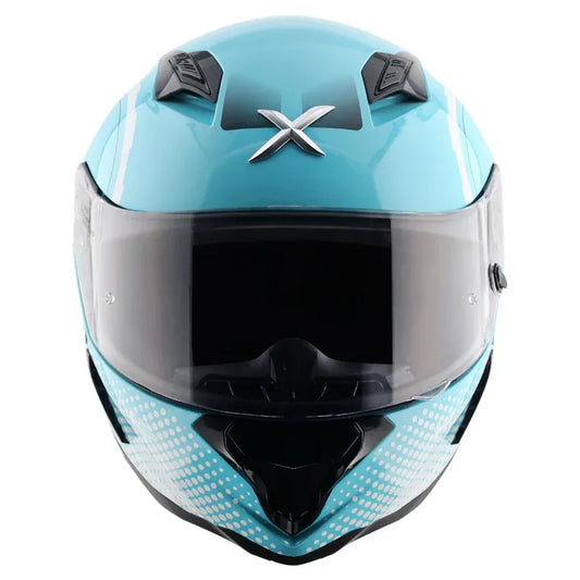 AXOR Hunter Spear Hex Blue White Full Face Helmet