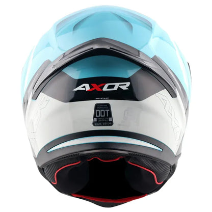 AXOR Hunter Spear Hex Blue White Full Face Helmet