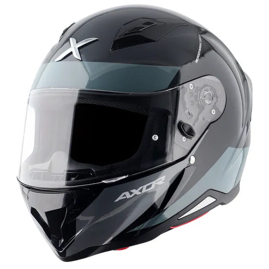 AXOR Hunter Turbo Black Grey Full Face Helmet