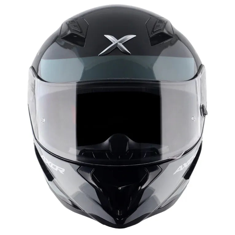 AXOR Hunter Turbo Black Grey Full Face Helmet