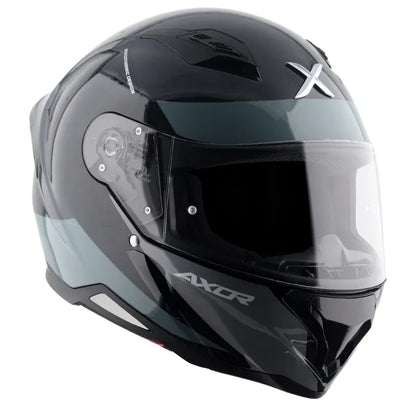 AXOR Hunter Turbo Black Grey Full Face Helmet