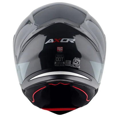 AXOR Hunter Turbo Black Grey Full Face Helmet