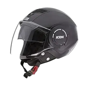 STUDDS Icon Black Half Face Helmet