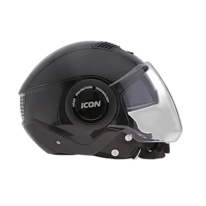 STUDDS Icon Black Half Face Helmet