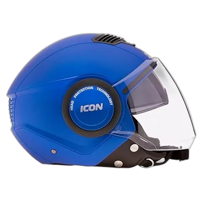 STUDDS Icon Matt Blue Half Face Helmet