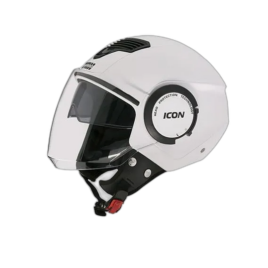 STUDDS Icon White Half Face Helmet