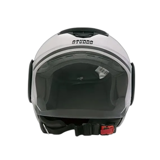 STUDDS Icon White Half Face Helmet