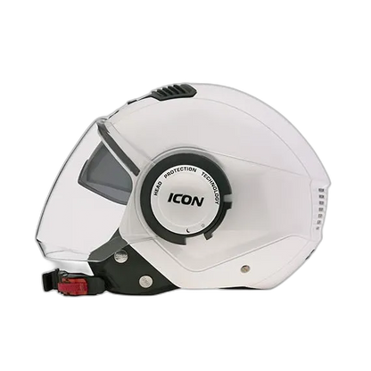 STUDDS Icon White Half Face Helmet