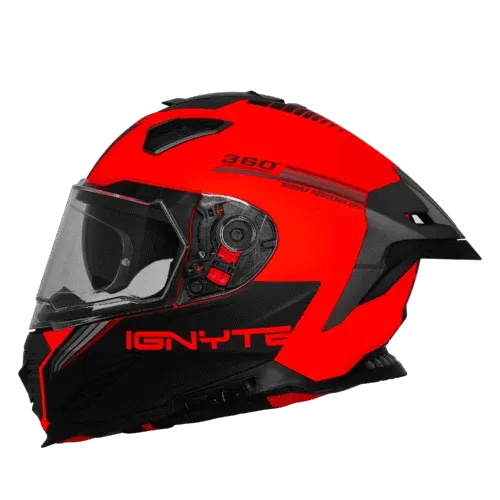 Ignyte Ign-16 Quantumm Red Grey Full Face Helmet