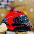 Ignyte Ign-16 Quantumm Red Grey Full Face Helmet