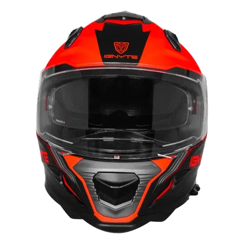 Ignyte Ign-16 Quantumm Red Grey Full Face Helmet